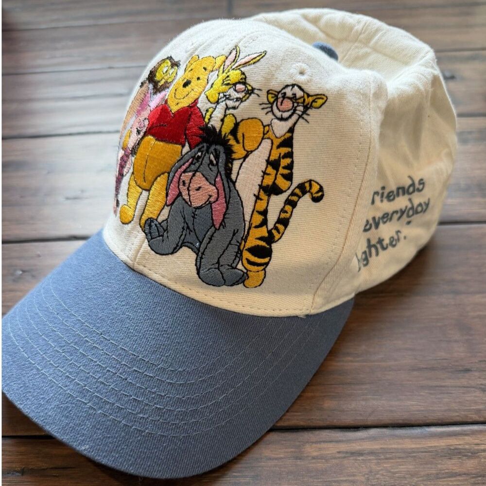Vintage Winnie The Pooh Embroidered Cotton Adult Baseball Hat